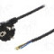 Cablu alimentare AC, 4m, 3 fire, culoare negru, cabluri, CEE 7/7 (E/F) &amp;#351;tecar in unghi, SCHUKO mufa, PLASTROL - W-97172