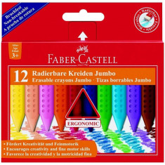 Set 12 Creioane Colorate Faber-Castell Grip Jumbo, Diverse Culori, Creioane Colorate Faber Castell Grip, Creioane Colorate, Creioane Set, Set Creioane