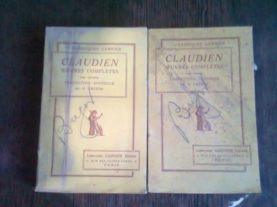 OEUVRES COMPLETES - CLAUDIEN 2 VOLUME (OPERE COMPLETE) foto