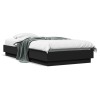 VidaXL Cadru de pat cu lumini LED, negru, 75x190 cm
