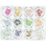 Cumpara ieftin Kit din 12 buc de nail art - flori acrilice, 5g, INGINAILS