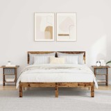 vidaXL Noptieră 2 pcs Lemn vechi 41 x 40 x 45 cm Lemn compozit 8000449