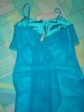 Rochie Ocazie Mătase Albastră, Mărimea L. Rochie elegantă de seară, cocktail. Rochie de ocazie albastra, rochie matase
