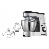 Mixer planetar Heinner V2, 1500 W, 5.5 L, 6 viteze, bol inox, sistem siguranta, anti-alunecare, aluminiu, accesorii incluse