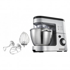 Mixer planetar Heinner V2, 1500 W, 5.5 L, 6 viteze, bol inox, sistem siguranta, anti-alunecare, aluminiu, accesorii incluse