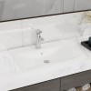 VidaXL Chiuvetă baie lux orificiu robinet alb mat 60x46 cm ceramică
