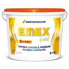 Vopsea Lavabila Premium ?Emex Gold? - Crem Pastel - Bid. 15 L foto