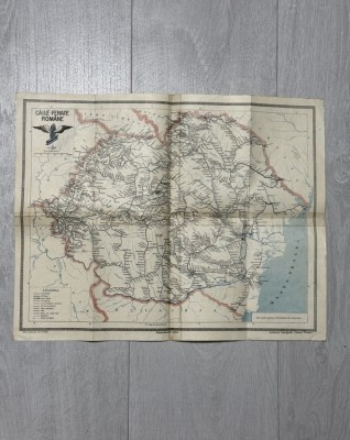 Harta Caile Ferate Romane, 1923 foto