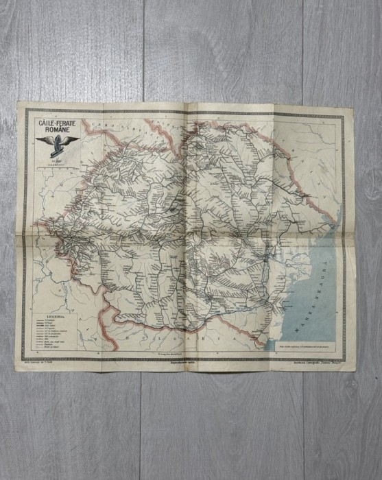 Harta Caile Ferate Romane, 1923