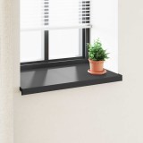 vidaXL Prag de fereastră Negru cu fibră de lemn 100 x 50 x 4,5 cm PVC 42046882