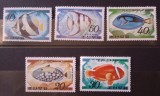 Coreea 1991 pești fauna marina serie 5v nestampilata