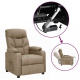 vidaXL Fotoliu cu ridicare, gri taupe, material textil 3093465