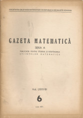 Romania, Gazeta Matematica, seria A, nr. 6/1973 foto