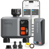 Cumpara ieftin Programator udare johgee, WiFi, 2 iesiri, RF 300M, compatibil Alexa, timer irigatii gradina