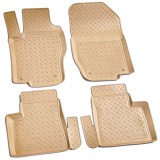 Set de 4 covorase bej cauciuc 3D stil tavita premium pentru Mercedes GL X164 2006-2012, ML W164 2005-2011, Recambo
