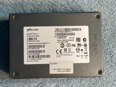 SSD Micron-128GB SATA-III, 6G/s foto