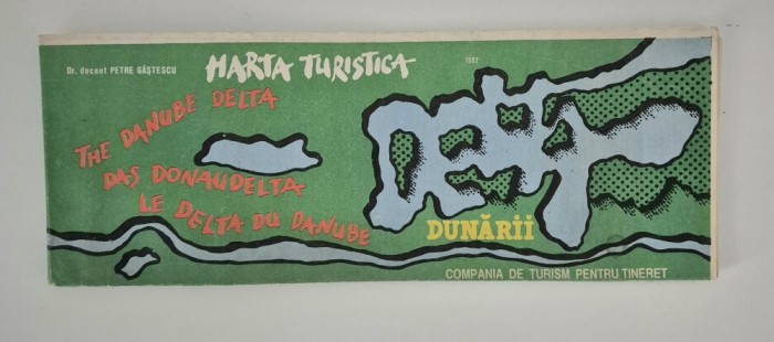 Harta turistica Delta Dunarii anii &#039;90