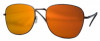 Ochelari de soare Aviator Oglinda Portocaliu inchis cu reflexii - Maro, THEICONIC