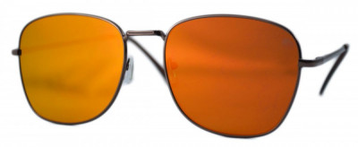 Ochelari de soare Aviator Oglinda Portocaliu inchis cu reflexii - Maro foto