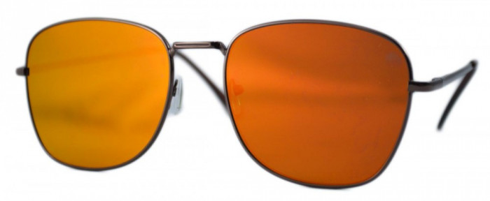 Ochelari de soare Aviator Oglinda Portocaliu inchis cu reflexii - Maro