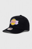 Mitchell&amp;Ness șapcă din amestec de l&acirc;nă NBA LOS ANGELES LAKERS culoarea negru, cu imprimeu