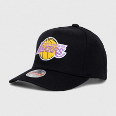 Mitchell&Ness șapcă din amestec de lână NBA LOS ANGELES LAKERS culoarea negru, cu imprimeu