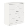 Comoda Alba 4 Sertare Pakoworld Olympus 80x40x95 cm MDF PAL Hartie Decorativa LPL