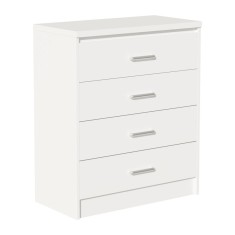 Comoda cu 4 sertare Olympus in culoarea alba 80x40x95 foto