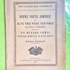 E51-Carte veche rara Romania-Brasov-Despre PORTUL Romanesc-MARIA DRAGAN Invatat.