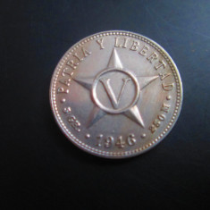 Cuba _ 5 centavos 1946 _ moneda necirculata _ UNC