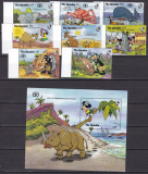 Gambia 1991 Disney MI 1198-1205 + bl. 123 MNH