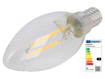 Lampă LED E14 2W Alb Cald 2700K foto