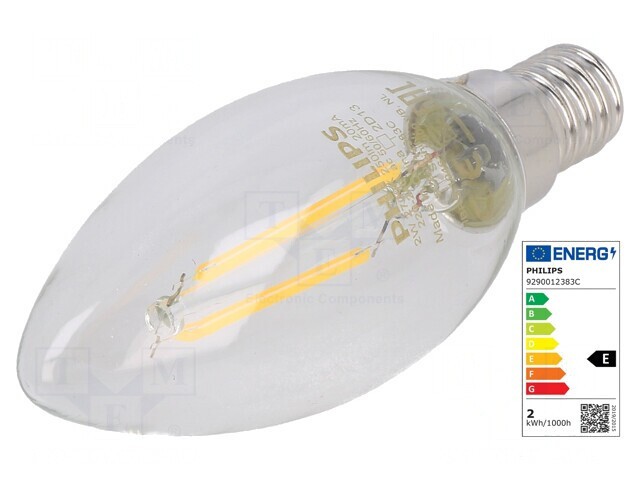 Lampă LED E14 2W Alb Cald 2700K