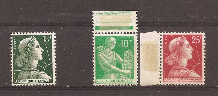 Franta 1958-1959 - Marianne - valori noi, 2 serii. MNH