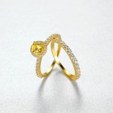 Inel din argint Perfect Ring Yellow --- Galben--- Placat Aur ARG16E, Argintboutique