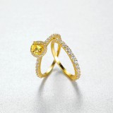 Cumpara ieftin Inel din argint Perfect Ring Yellow --- Galben--- Placat Aur ARG16E