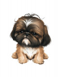 Cumpara ieftin Sticker decorativ Shih Tzu, Maro, 69 cm, 5593ST, Oem