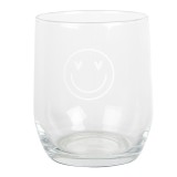 Cumpara ieftin Set 6 pahare sticla transparenta alba Smile &Oslash; 8x9 cm / 300 ml