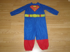 costum carnaval serbare superman pentru copii de 2-3 ani foto