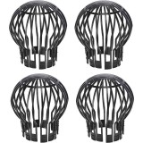 Cumpara ieftin Set 4x Parafrunzar pentru scurgere jgheab, 90-125 mm, material plastic, negru