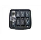 Set 6+1 Avertizoare Pescuit Saimino TLI34 cu Receptor, Senzori Electronici, Volum/Ton/Sensibilitate Reglabile, Filet Universal