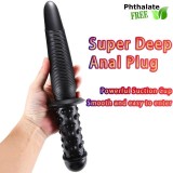 Cumpara ieftin X-Men 13.8&quot; Sword Handle Butt Plug Black II (35cm x 4.1cm) - Dilatator si relaxant pentru sfincter,&nbsp;cu un design unic, cu o suprafata usor striata si