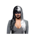 Peruca Cruella De Vil negru alb universala