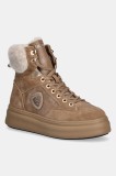 Blauer botine EMERY culoarea bej, cu platforma, izolat, F5EMERY01/SWA