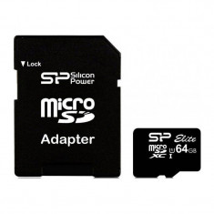 Card Silicon Power microSDXC 64GB Clasa 10 cu adaptor foto