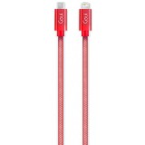 Cablu Date si Incarcare USB-C - Lightning Goui Metallic, 18W, 1m, Rosu G-METALLICC94-R