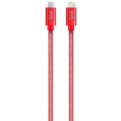 Cablu Date si Incarcare USB-C - Lightning Goui Metallic, 18W, 1m, Rosu G-METALLICC94-R foto