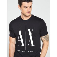 Tricou Armani Exchange slim fit negru