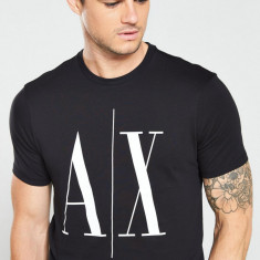 Tricou Armani Exchange slim fit negru