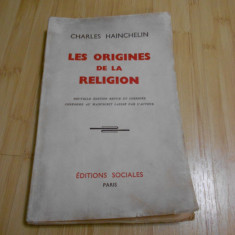 CHARLES HAINCHELIN--ORIGINILE RELIGIEI - IN FRANCEZA - 1950
